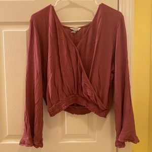 Arizona Jean Co. Cropped Long Sleeve Blouse - Size XL